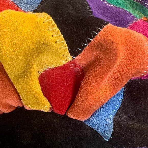 GINO Vintage 80's Suede & Leather Draw String Bucket Bag - Picture 8 of 16